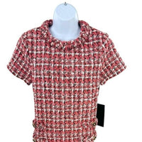 Tuckernuck | NEW Magnolia Tweed Short Sleeve Crew Neck Jackie Mini Dress Size L