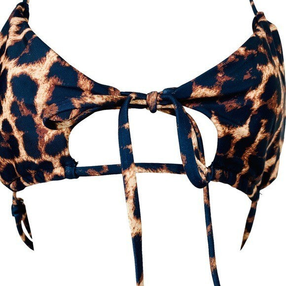 superdown | NEW Chantelle Bikini Top in Leopard Size M