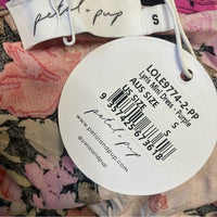 Petal & Pup | NEW Lyris V-Neckline Floral Mini Dress in Pink and Black Size S