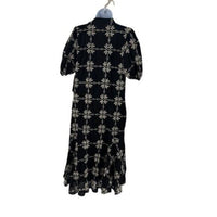 Tuckernuck NEW Black Eyelet Lewis Puff Sleeve Embroidered Maxi Dress Size M