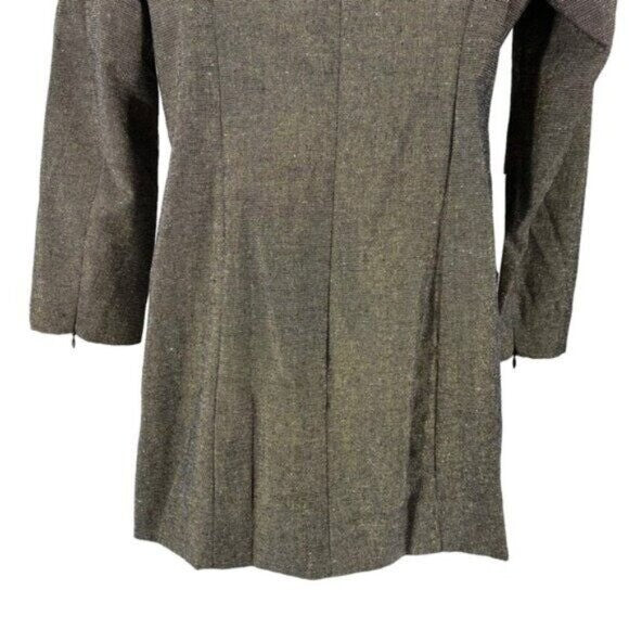 Pomander Place NEW Coventry Metallic Keira Linen Classic Gold Mini Dress Size L