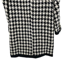Pomander Place | NEW Coco Tweed Houndstooth Bow Mini Dress Black White Size L