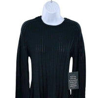 Pomander Place NEW Black Adi Long Belle Sleeve Ribbed Knit Mini Dress Size M