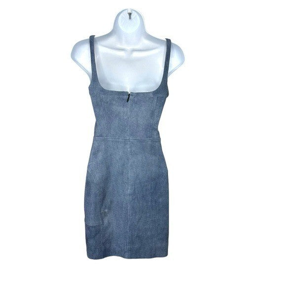 RTA | NEW Joana Lambskin Leather Dress in Vintage Indigo Size 8
