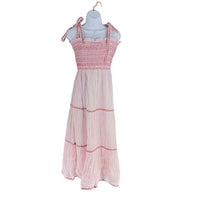 Pink City Prints NEW Candyfloss Stripe Jessica Smocked Bow Tie Maxi Dress XL