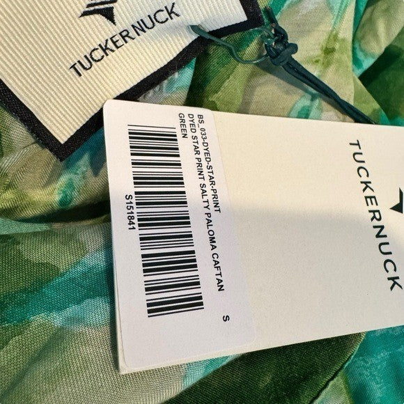 Tuckernuck NEW Seafoam Medallion Green Sleeveless Salty Paloma Caftan Size S