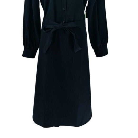 Tuckernuck NEW Black Lantern Sleeve Tory Shirt Midi Dress Size L