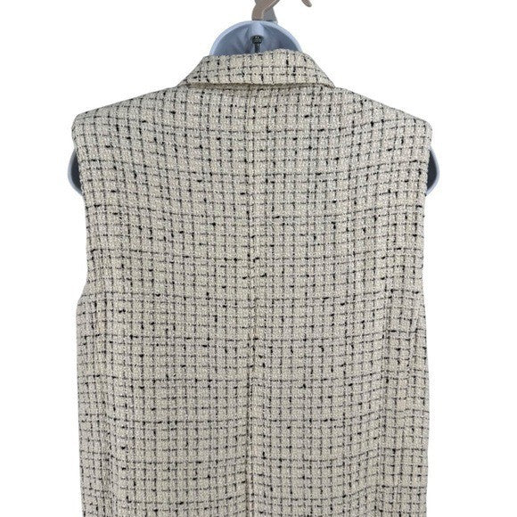 Anine Bing NEW Aiden Ivory Tweed Sleeveless Retro Classic Mini Dress Size XS