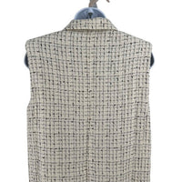 Anine Bing NEW Aiden Ivory Tweed Sleeveless Retro Classic Mini Dress Size XS