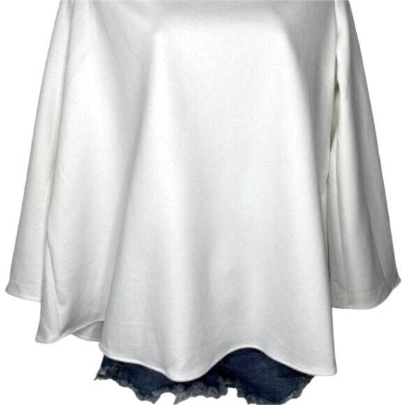 Tuckernuck White Miranda Off the Shoulder Long Sleeve Blouse Size XS