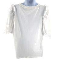 Hyacinth House | NEW White Eyelet Mollie Short Sleeve Blouse Size S