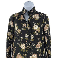 Tuckernuck NEW Midnight Garden Black Floral Drop Waist Tate Mini Dress Size XXS