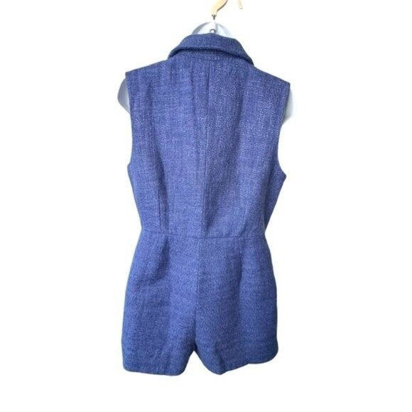 Pomander Place | NEW Navy Tweed Campbell Sleeveless Romper Size XL