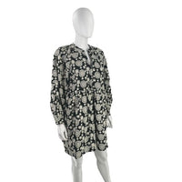 Hyacinth House NEW Black & Ivory Eyelet Kathleen Long Sleeve Dress Size Small