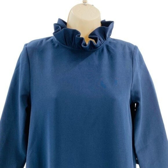 Tuckernuck | NEW Navy Daphne High Neck Long Sleeve Mini Dress Size XXS