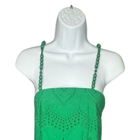 Hyacinth House NEW Green Eyelet Beaded Strap Mini Ibiza Cocktail Dress Size XXL