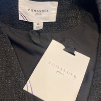 Pomander Place | NEW Black Tweed Keira Long Sleeve Mini Dress Size XL