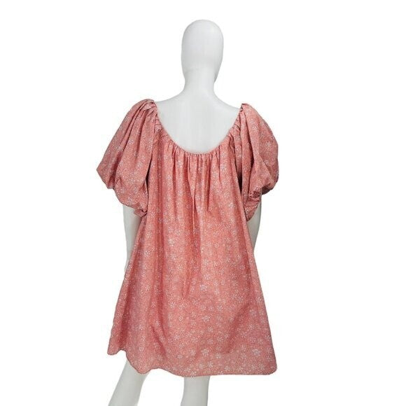 Hyacinth House NEW Oakley Pink Relaxed Fit Floral Mini Dress Size Small