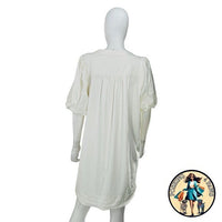 Pomander Place White Carly Henley Casual T Shirt Mini Dress Size XL