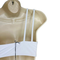 superdown | NEW Monica One Shoulder Bandeau Bikini Top in White Size S