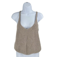 Alex Mill NEW Billie Sweater V Neck Casual Tank in Tan Oatmeal Size M