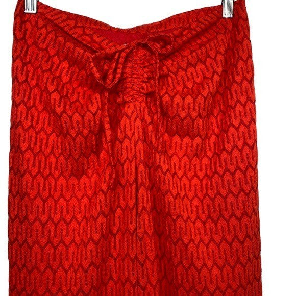 Lovers + Friends NEW Kenya V Front Flare Trouser Pant in Red Size S