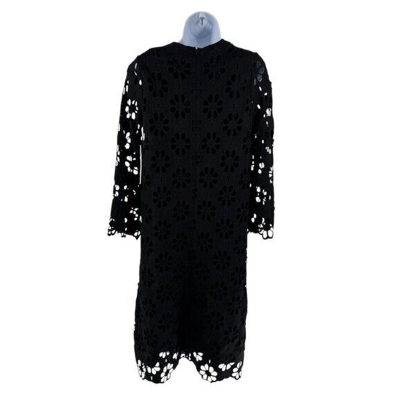 Tuckernuck NEW Noir Eyelet Hutton Long Sleeve Cotton Formal Midi Dress Size S