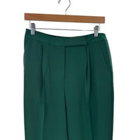 Tuckernuck NEW Green Pleated Duncan High Rise Straight Leg Trouser Pant Size 8