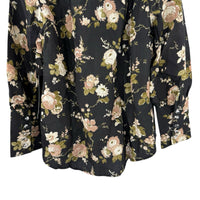 Tuckernuck NEW Midnight Garden Black Floral Collared Corrigan Blouse Top Size XS