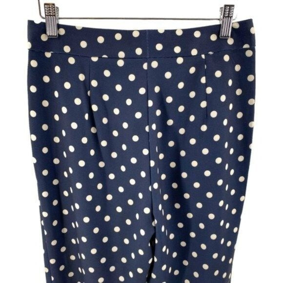 Tuckernuck | NEW Pixie Polka Dot Preppy Pleated Trouser in Navy & White Size M