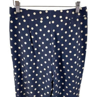 Tuckernuck | NEW Pixie Polka Dot Preppy Pleated Trouser in Navy & White Size M