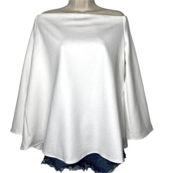 Tuckernuck White Miranda Off the Shoulder Long Sleeve Blouse Size XS