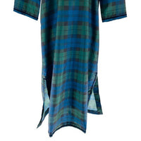 Tuckernuck | NEW Jamie Velvet Trimmed Plaid Blackwatch Midi Dress Size S