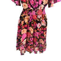 Petal & Pup NEW Lyris V-Neckline Floral Mini Dress in Pink and Black Size XS