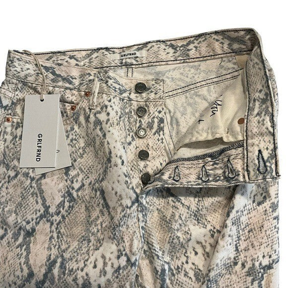 GRLFRND | NEW Karolina High Rise Ankle Jean in Snake Bite Size 28