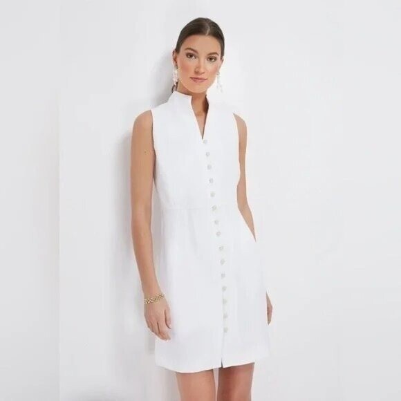 Tuckernuck | White Leighton Sleeveless Linen Blend Mini Dress Size XXL