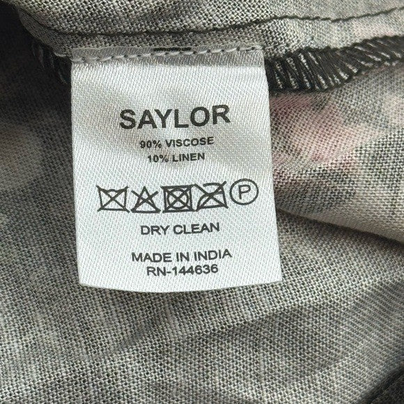 SAYLOR NEW Roseanne Puff Sleeve Floral Bohemian Feminine Classic Mini Dress S