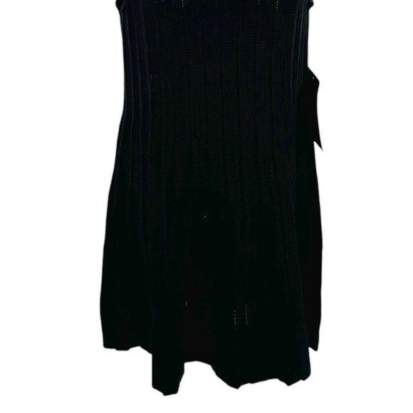 Pomander Place NEW Black Knit Adi Sleeveless A Line Classic Mini Dress Size XS