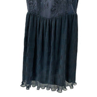 LoveShackFancy Patrona Pleated Lace Little Black Mini Party Dress Size 12