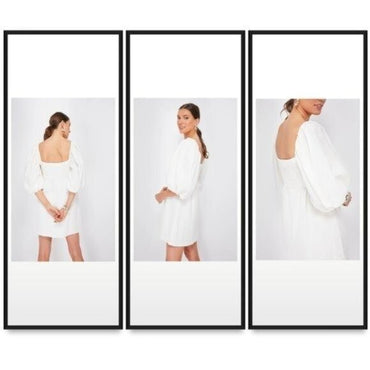 Tuckernuck NEW White Annie Linen Puff Sleeve Classic Smocked Mini Dress Size XS