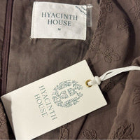 Hyacinth House | NEW Brown Becca V-Neckline Bell-Sleeved Mini Dress Size M