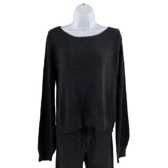 SNDYS NEW Majid Loungewear Black Two Piece Matching Set Sweater Trousers Size M