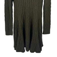 Polo Ralph Lauren NEW Green Cable Knit Long Sleeve Knee Length Casual Dress XL