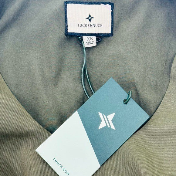 Tuckernuck NEW Olive Twill Ariella Puff Sleeve Scoop Neck Mini Dress Size XS