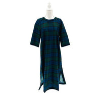 Tuckernuck | NEW Jamie Velvet Trimmed Plaid Blackwatch Midi Dress Size S