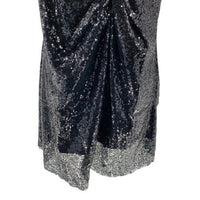 Petal & Pup | NEW Riri Sequin Cocktail V-Neckline Wrap Mini Dress Black Size L