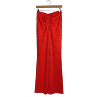 Lovers + Friends NEW Kenya V Front Flare Trouser Pant in Red Size S
