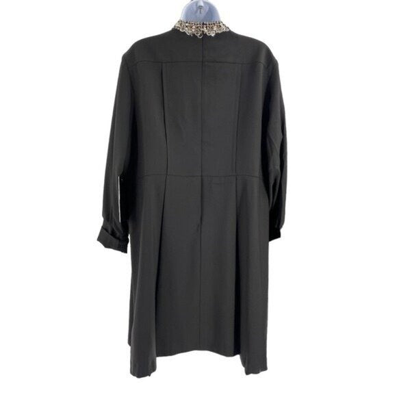 Tuckernuck NEW Embellished Black Hoyt Rhinestone Long Sleeve Mini Dress Size 3XL