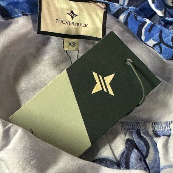 Tuckernuck Beach NEW Majolica Tile Tie Shoulder Tilly Caftan Maxi Dress Size XS