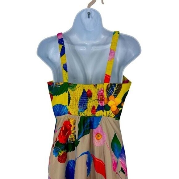Tuckernuck NEW Vivid Jardin Dominique Fit and Flare Floral Midi Sun Dress L